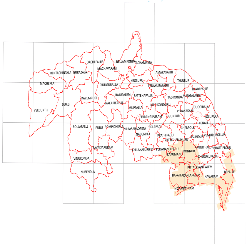 Storm surge inundation map for cyclone with wind speed