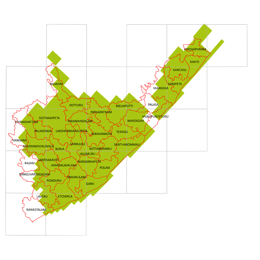 Storm surge inundation map for cyclone with wind speed