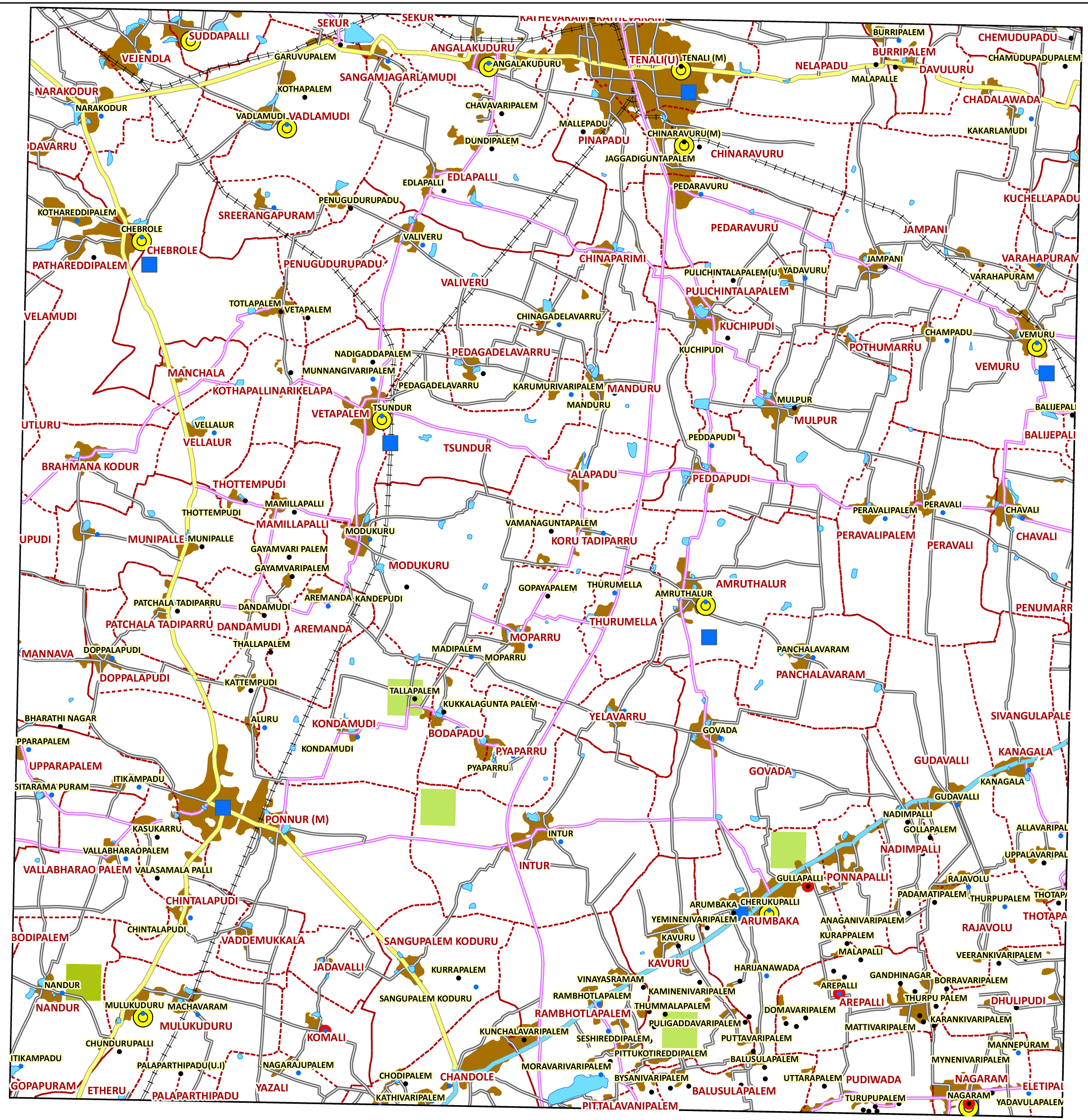Storm surge inundation map for cyclone with wind speed